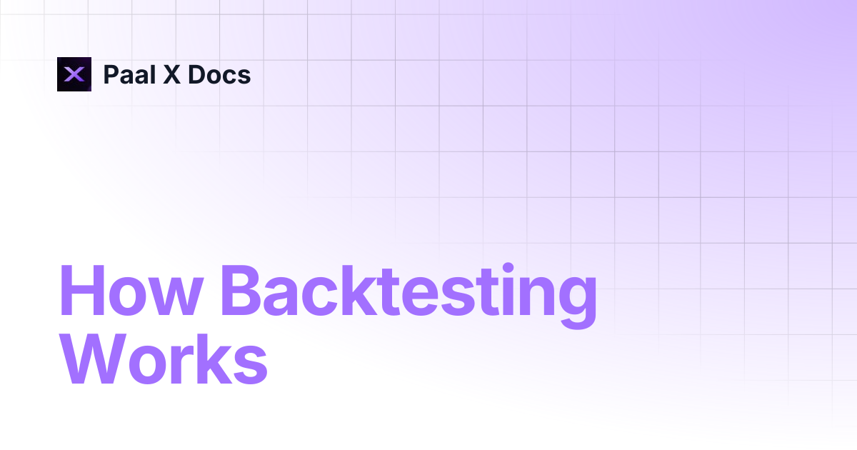 How Backtesting Works | Paal X Docs